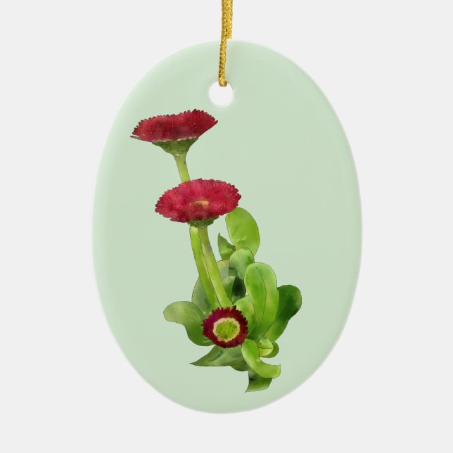 Tausendschön Keramik Ornament (Vorne)