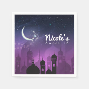 Tausendundeine Nacht Marokkanischer Violetter Mond Serviette