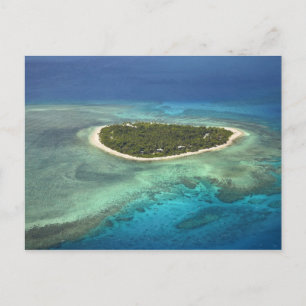 Tavarua-Insel und Korallenriff, Mamanuca-Inseln Postkarte