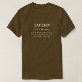 Tavern Funny RPG Game Definition mit weißem Text T-Shirt