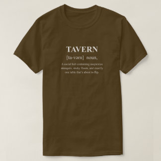 Tavern Funny RPG Game Definition mit weißem Text T-Shirt