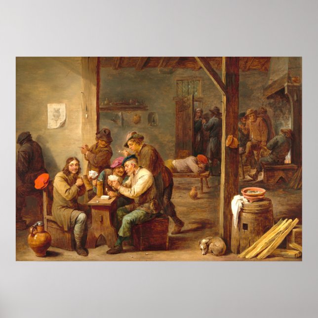 Tavern Scene - David Teniers Kunst Poster (Vorne)