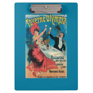 Taverne Olympia-förderndes Plakat Klemmbrett