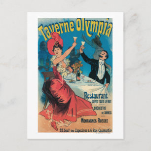 Taverne Olympia Werbeplakat Postkarte
