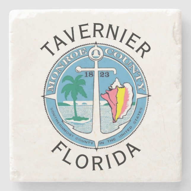 Tavernier - Florida Keys Steinuntersetzer (Vorderseite)