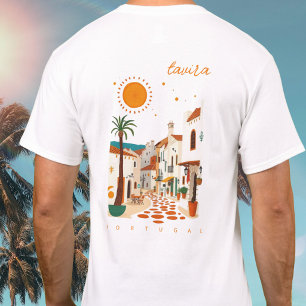 Tavira Portugal weißes Stadt-Outfit Kleidung T-Shirt