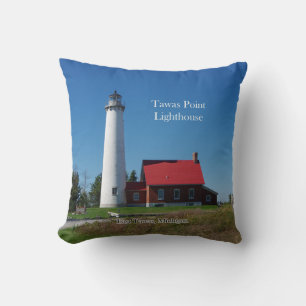 Tawas Point Lighthouse Quadratkissen Kissen
