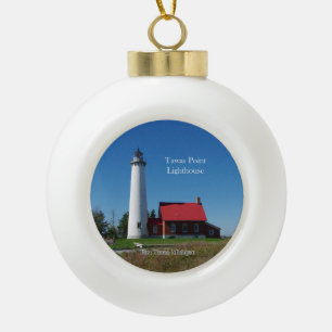 Tawas Punkt-Leuchtturmverzierung Keramik Kugel-Ornament