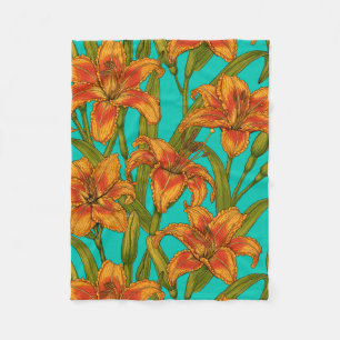 Tawny Dailily Blume Fleecedecke