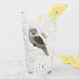 Tawny-Froschmaul-Vogel Cartoon-Illustration Glas