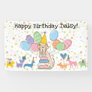 Tawny Neapolitan Mastiff Dog Birthday Banner