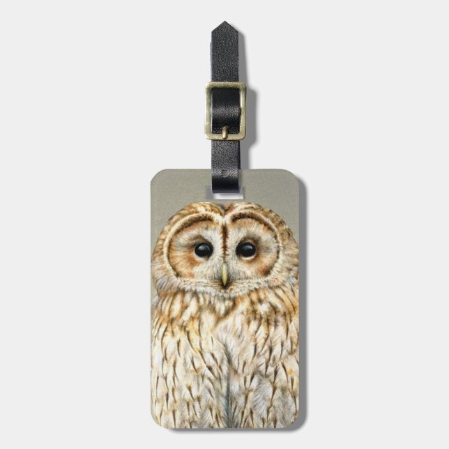 Tawny Owl Liebling mit dem Namen Gepäckanhänger (Vorderseite vertikal)