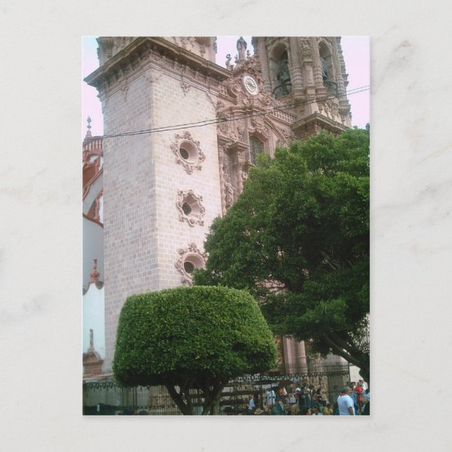 Taxco Kathedrale Vorderseite vom Zocalo Postkarte (Vorderseite)