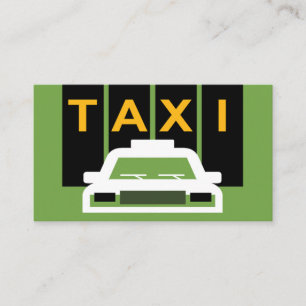 Taxi Auto mit vertikalen schwarzen Streifen Visitenkarte