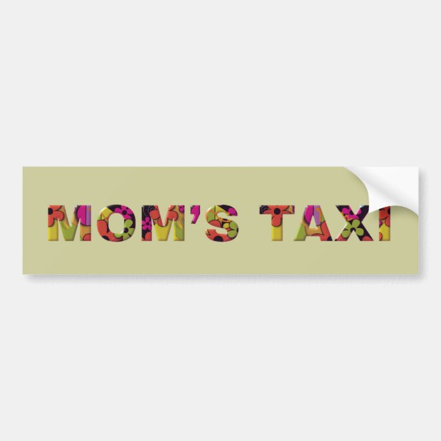 TAXI-Autoaufkleber der farbigen MAMA Autoaufkleber (Vorne)
