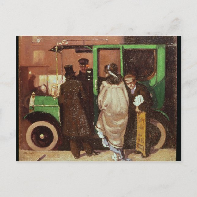 Taxi Cab, c.1908-10 Postkarte (Vorderseite)