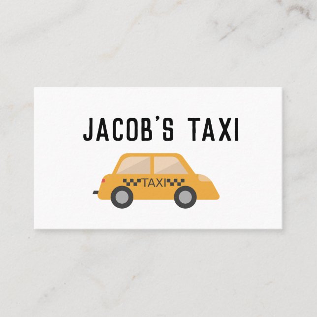 TAXI CAB Cartes de visite personnalisés (Devant)