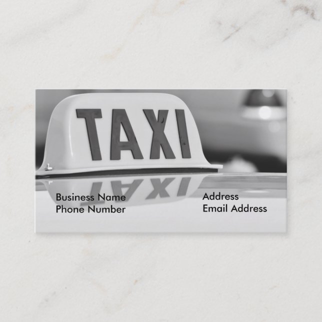 Taxi Cab Driver Service Visitenkarte (Vorderseite)
