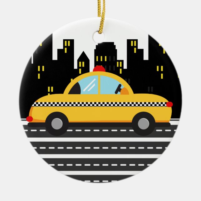 TAXI Cab - SRF Keramik Ornament (Vorne)