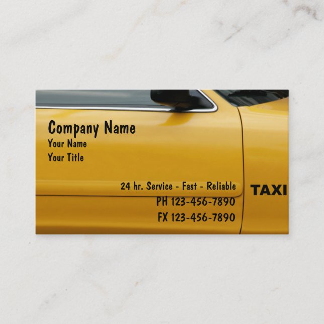 Taxi-Cab-Visitenkarten Visitenkarte (Vorderseite)