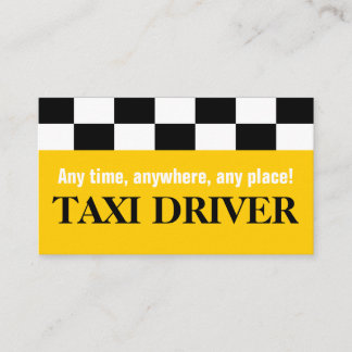 Taxi, Cabine, Conducteur, Carte de visite de trans