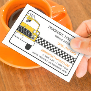 Taxi Carte de visite de taxi jaune