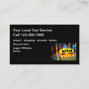 Taxi Cartes de visite Design simple et moderne