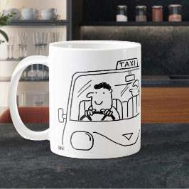 Taxi Cartoon Jumbo-Tasse