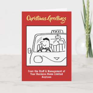 Taxi-chauffeur ou carte de Noël de location privée
