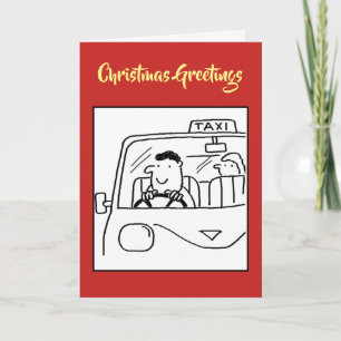 Taxi-chauffeur ou carte de Noël de location privée