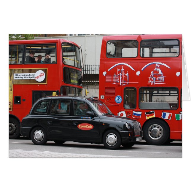 Taxi de taxi noir de Londres (Devant horizontal)
