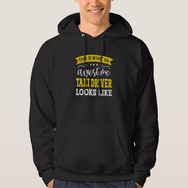 Taxi Driver Job Title Employee Funny Worker Taxi D Hoodie (Vorderseite)