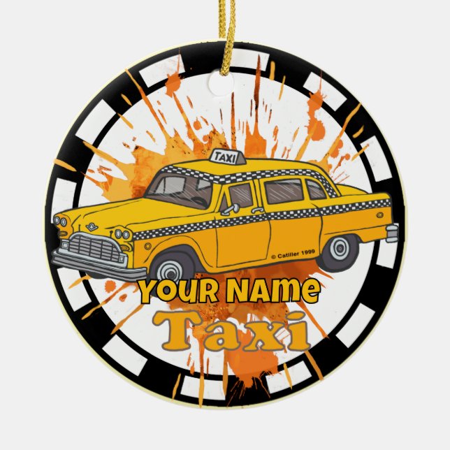 Taxi Driver Keramik Ornament (Vorne)