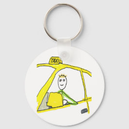 Taxi Driver Stickman Schlüsselanhänger