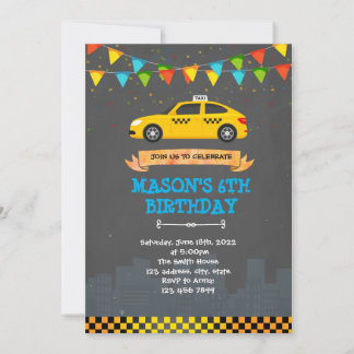 Taxi Einladung zum Geburtstag
