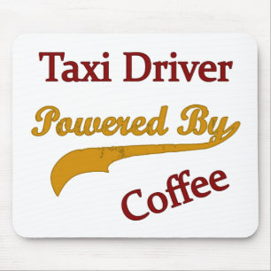Taxi-Fahrer angetrieben durch Kaffee Mousepad