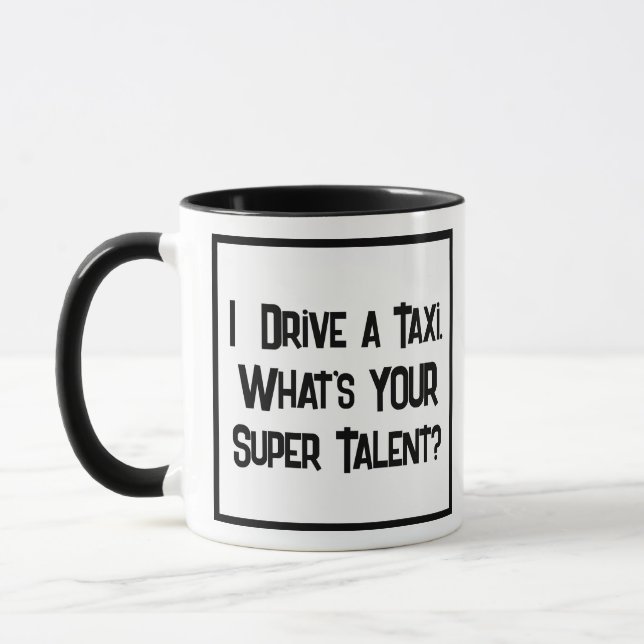 Taxi Fahrer Super Talent. Zwei Tone-Kaffee-Tasse Tasse (Links)