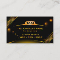 Taxi-Fahrer-Visitenkarte Cab Company