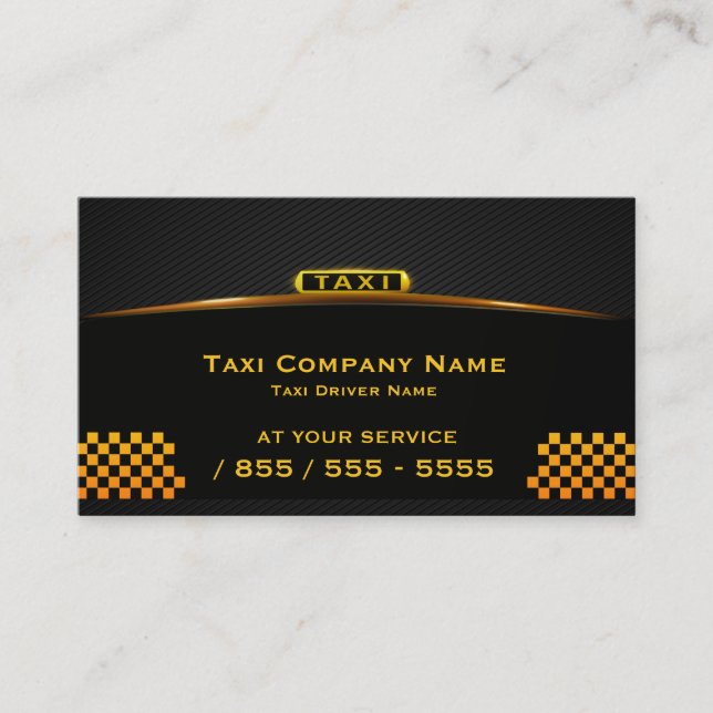 Taxi-Fahrer-Visitenkarte Cab Company Visitenkarte (Vorderseite)