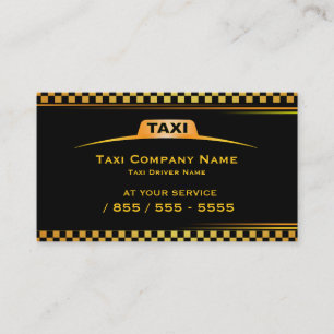 Taxi-Fahrer-Visitenkarte Cab Company Visitenkarte