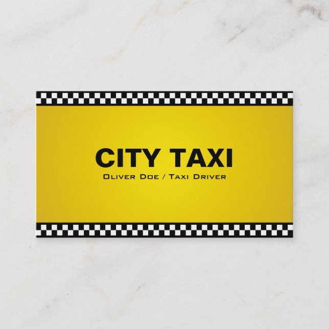 Taxi-Fahrer - Visitenkarten Visitenkarte (Vorderseite)