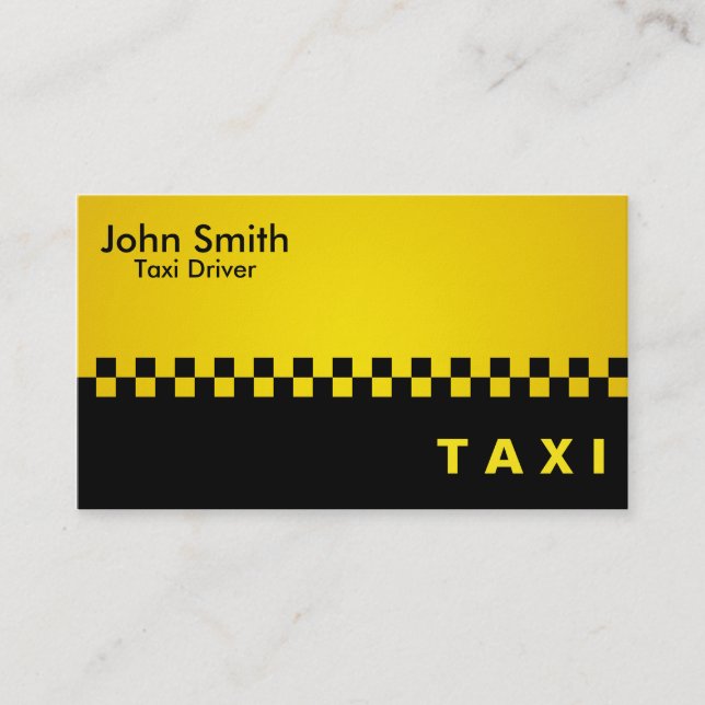 Taxi-Fahrer - Visitenkarten Visitenkarte (Vorderseite)
