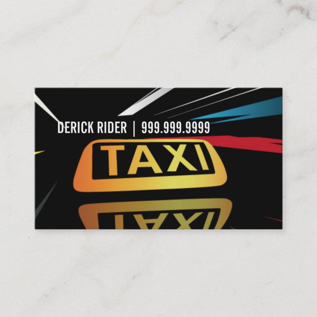 Taxi, Fahrerkarte, Fahrerkarte, Visitenkarte (Vorderseite)