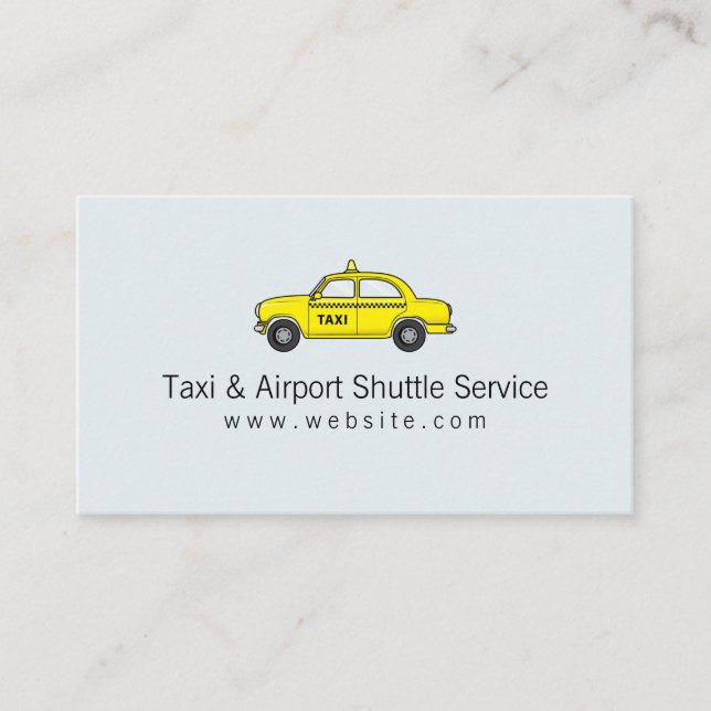 Taxi & Flughafen Shuttleservice Visitenkarte (Vorderseite)