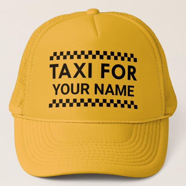 Taxi für Ihren Namen Truckerkappe (Vorderseite)