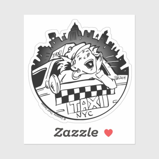 Taxi Girl Aufkleber (Blatt)