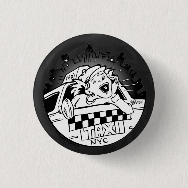 Taxi Girl Button (Vorderseite)