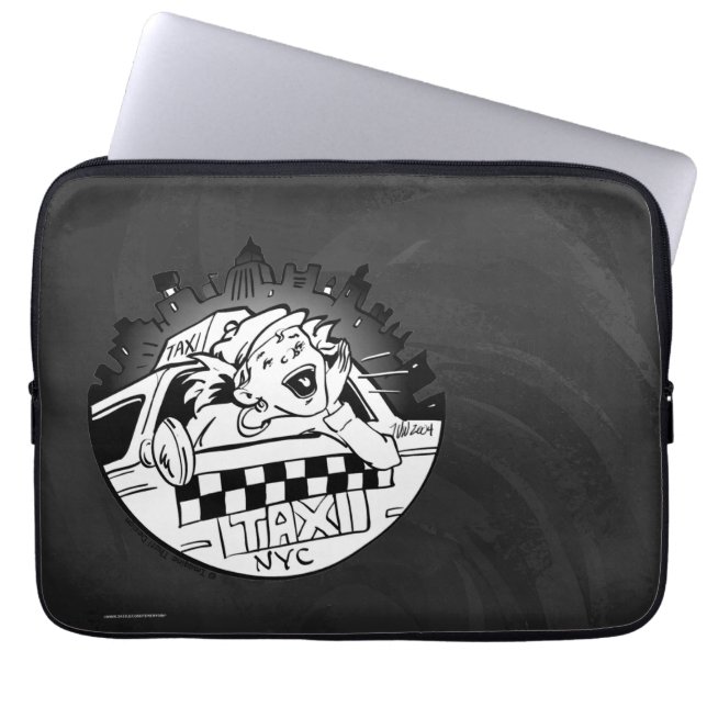 Taxi Girl Laptopschutzhülle (Vorderseite)