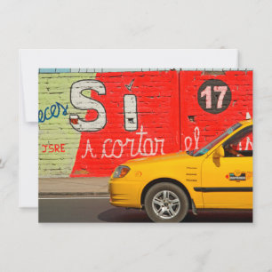 Taxi jaune & graffiti, Equateur carte