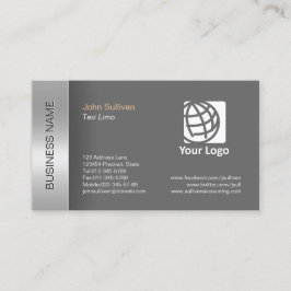 Taxi Limousine Visitenkarte Elegante Grau Grenze